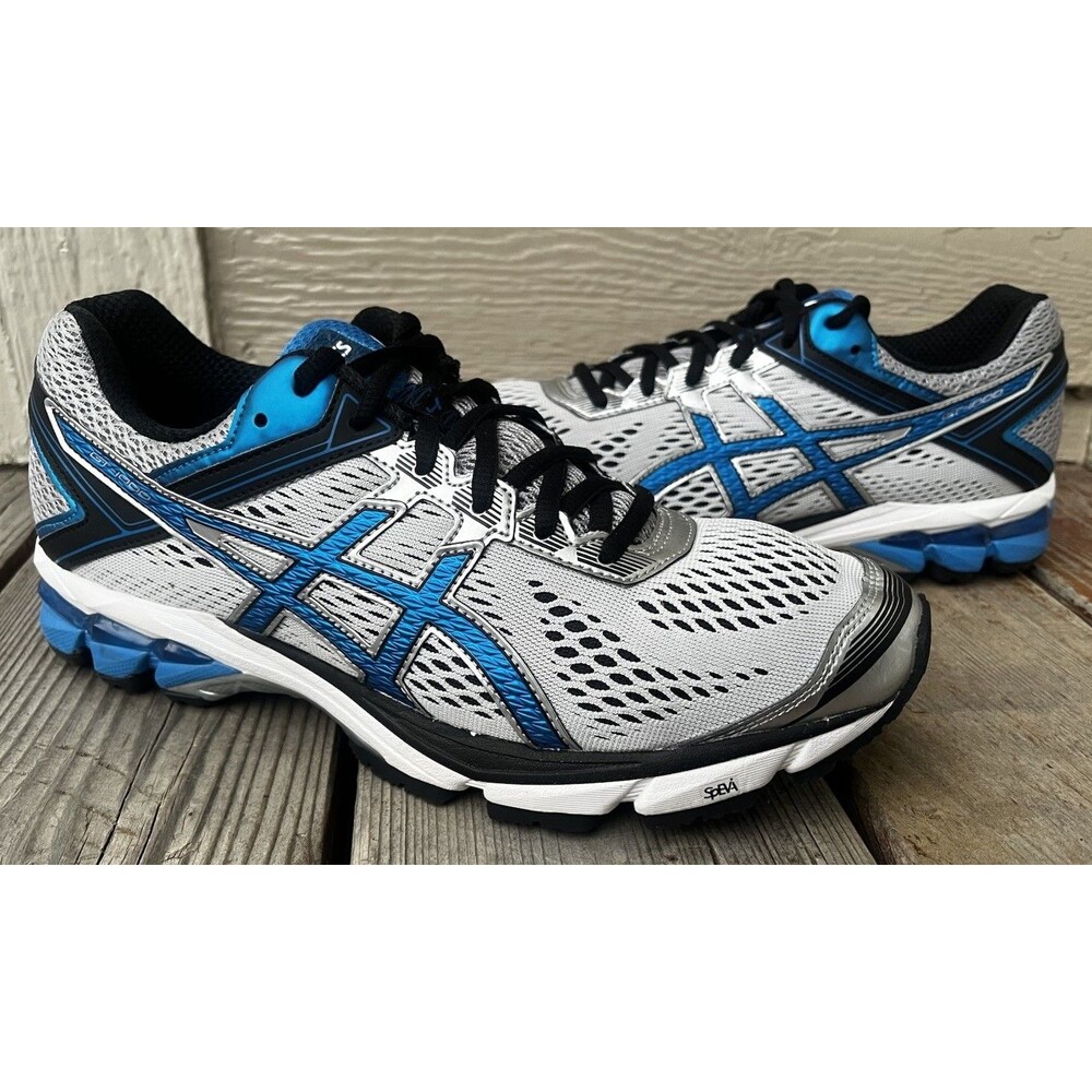 EXCELLENT! Asics GT-1000 4 Men's 8.5 Running Shoes Gray/Blue/Black T5A2N